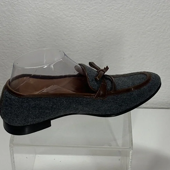 J. Crew Flannel Academy Loafers Gray and Brown Women's Loafers 7.5 - Picture 5 of 12
